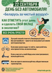 «День без автомобиля. Беларусь за чистый воздух»