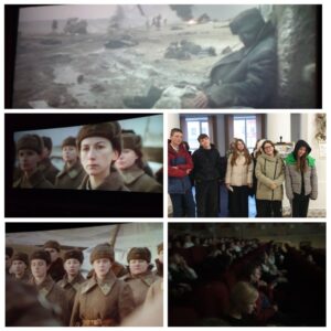 Сегодня учащиеся нашей школы побывали в кинотеатре «Родина», где состоялась премьера фильма «Воздух».