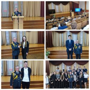 Встреча учащихся 9-11 классов с председателем совета ветеранов Могилевского института МВД Республики Беларусь, полковником милиции Железняк Николаем Андреевичем (10.04.2024)