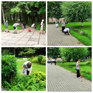 Студотряд «Патриот» и трудовые бригады продолжают свою работу по благоустройству территории школы (23.07.2024)