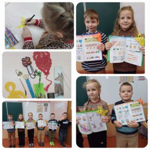 15 ноября в 1″Б» классе  прошел мастер — класс по изготовлению закладок для книг