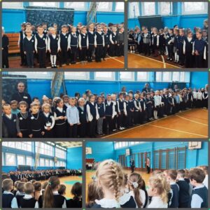 В школе для всех учеников, от первоклассников до одиннадцатиклассников, прошли профилактические линейки