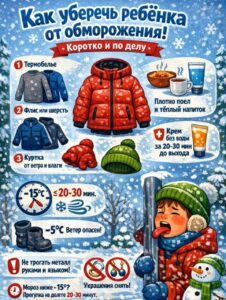 Как уберечь ребёнка от обморожения