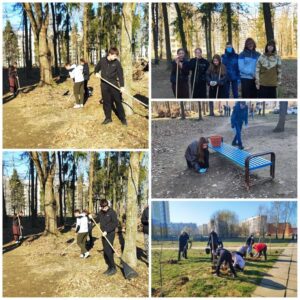 4 апреля в государственном учреждении образования «Средняя школа № 40 г. Могилева» прошел городской субботник