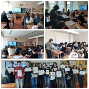 4 апреля в рамках субботней занятости среди учащихся 11 «А» и 11 Б» классов была проведена интерактивная игра «Моя Беларусь»